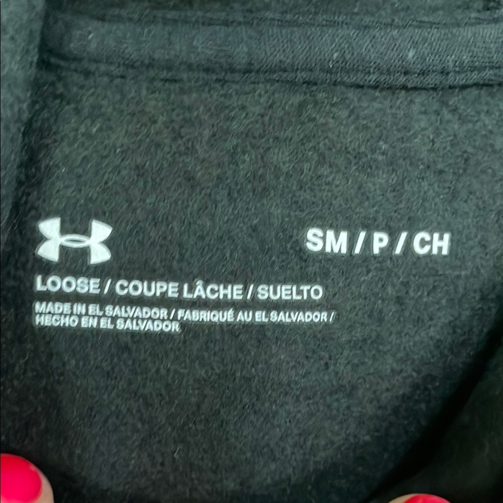 Under Armour Black Fleece with White Logo - Picture 2 of 5